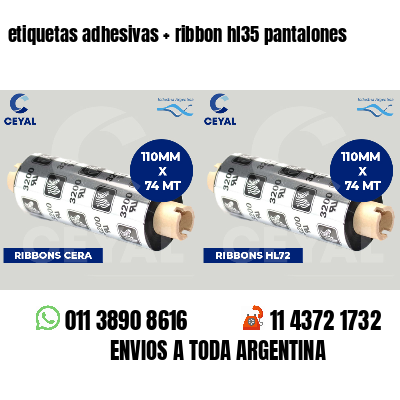etiquetas adhesivas   ribbon hl35 pantalones