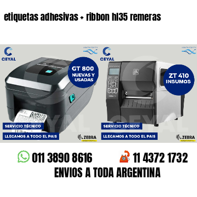 etiquetas adhesivas   ribbon hl35 remeras