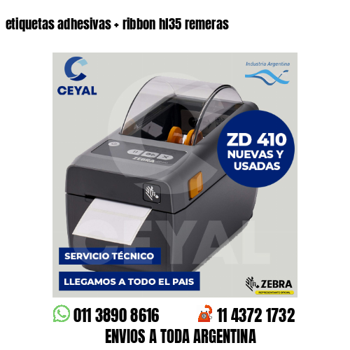 etiquetas adhesivas   ribbon hl35 remeras