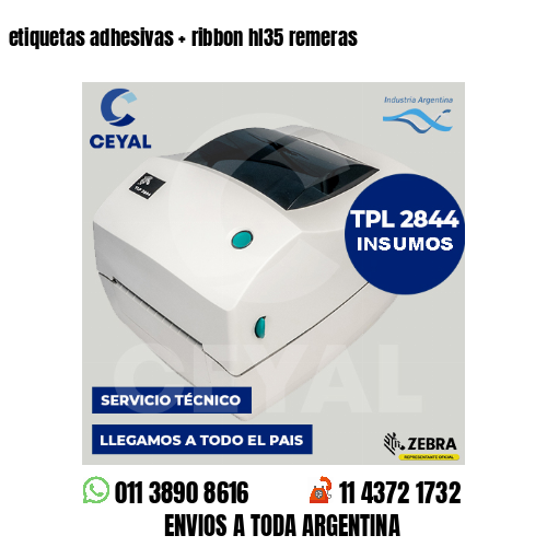 etiquetas adhesivas   ribbon hl35 remeras