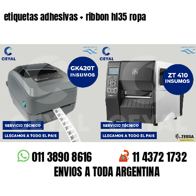etiquetas adhesivas   ribbon hl35 ropa