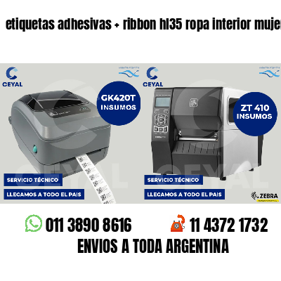etiquetas adhesivas   ribbon hl35 ropa interior mujer