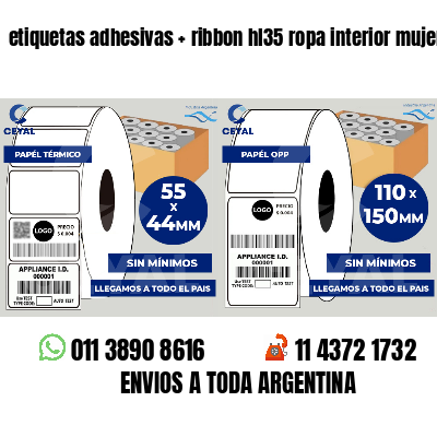 etiquetas adhesivas   ribbon hl35 ropa interior mujer