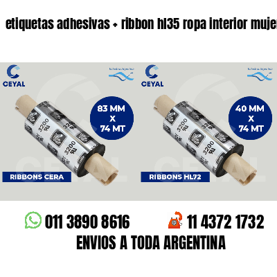 etiquetas adhesivas   ribbon hl35 ropa interior mujer