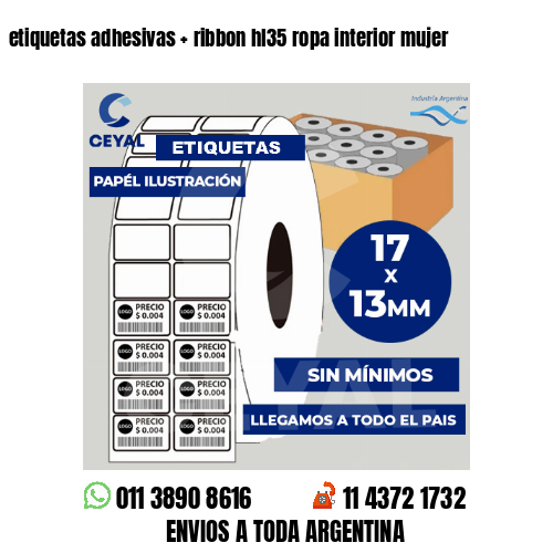 etiquetas adhesivas   ribbon hl35 ropa interior mujer