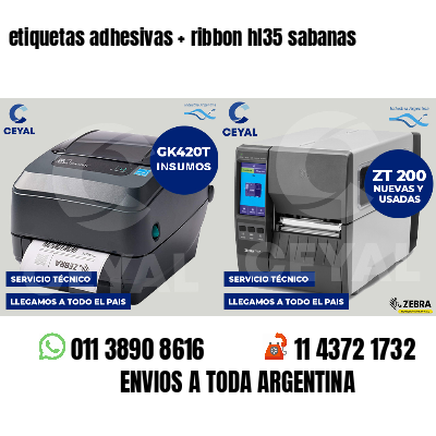 etiquetas adhesivas   ribbon hl35 sabanas