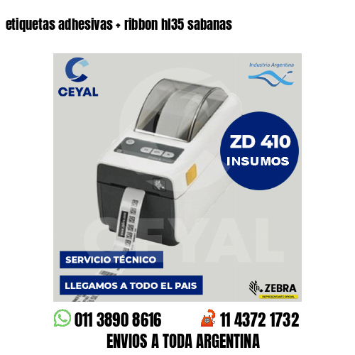 etiquetas adhesivas   ribbon hl35 sabanas