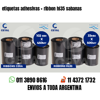etiquetas adhesivas   ribbon hl35 sabanas