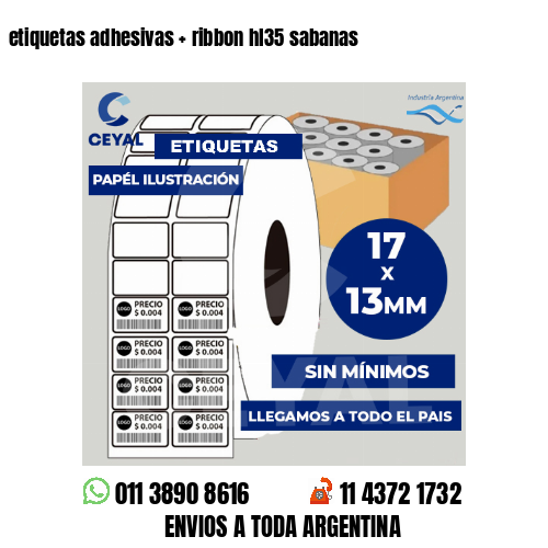etiquetas adhesivas   ribbon hl35 sabanas