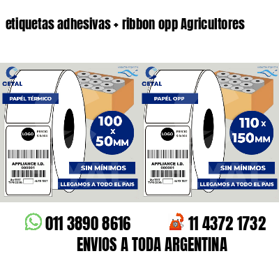 etiquetas adhesivas   ribbon opp Agricultores