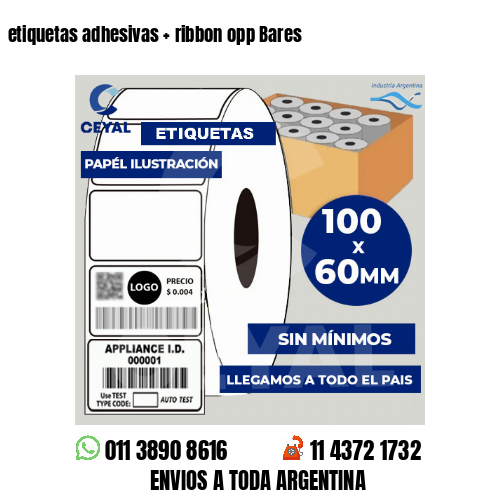 etiquetas adhesivas   ribbon opp Bares