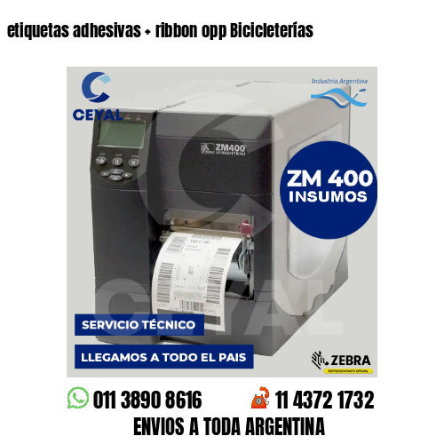 etiquetas adhesivas   ribbon opp Bicicleterías