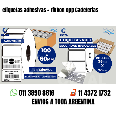 etiquetas adhesivas   ribbon opp Cadeterías