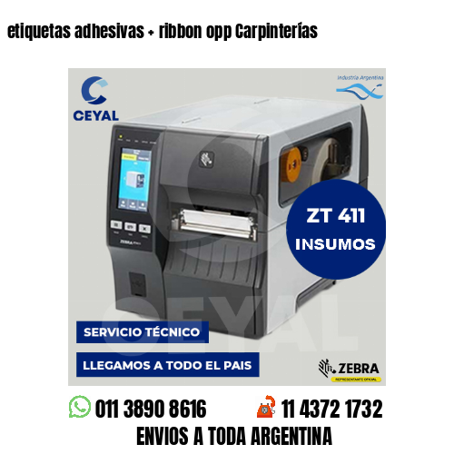 etiquetas adhesivas   ribbon opp Carpinterías