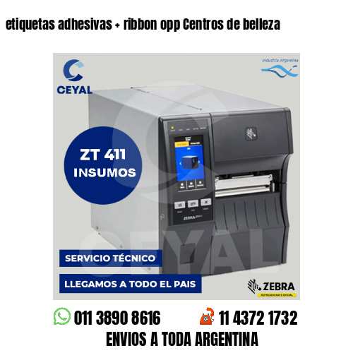 etiquetas adhesivas   ribbon opp Centros de belleza