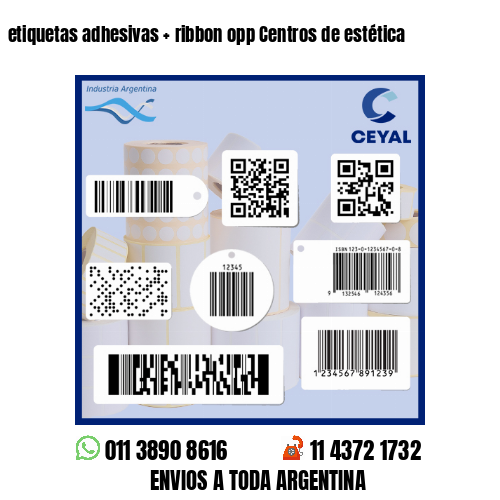 etiquetas adhesivas   ribbon opp Centros de estética