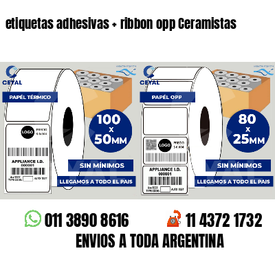 etiquetas adhesivas   ribbon opp Ceramistas