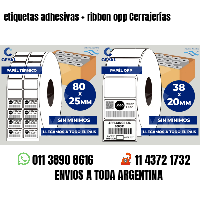 etiquetas adhesivas   ribbon opp Cerrajerías
