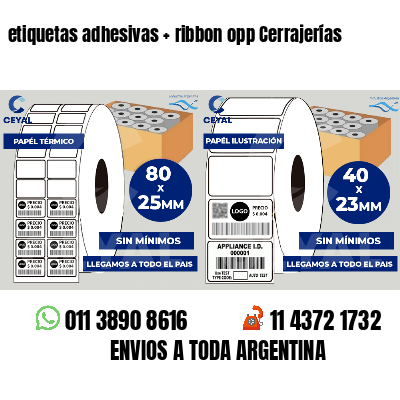 etiquetas adhesivas   ribbon opp Cerrajerías