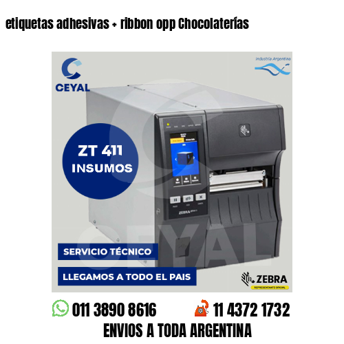 etiquetas adhesivas   ribbon opp Chocolaterías