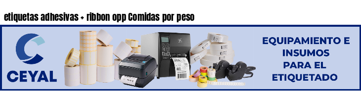 etiquetas adhesivas   ribbon opp Comidas por peso