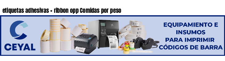 etiquetas adhesivas   ribbon opp Comidas por peso