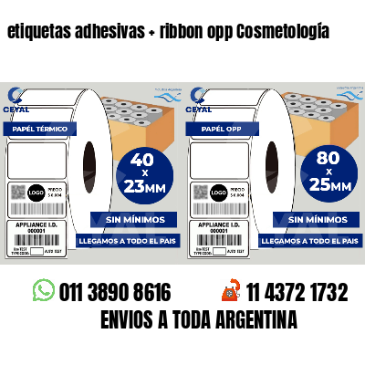 etiquetas adhesivas   ribbon opp Cosmetología