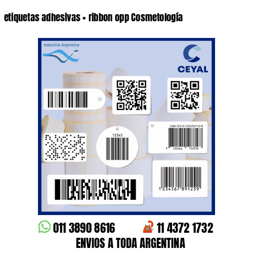 etiquetas adhesivas   ribbon opp Cosmetología