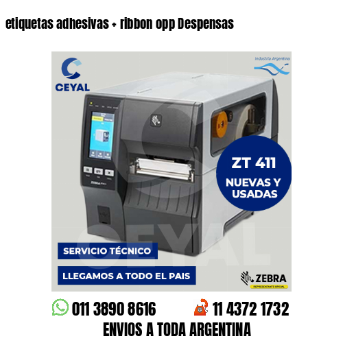 etiquetas adhesivas   ribbon opp Despensas