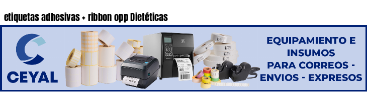 etiquetas adhesivas   ribbon opp Dietéticas