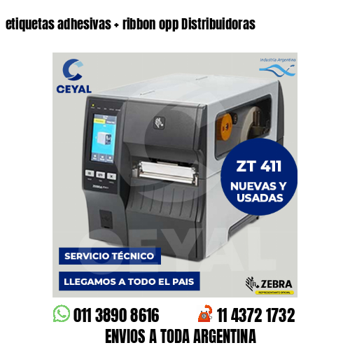 etiquetas adhesivas   ribbon opp Distribuidoras
