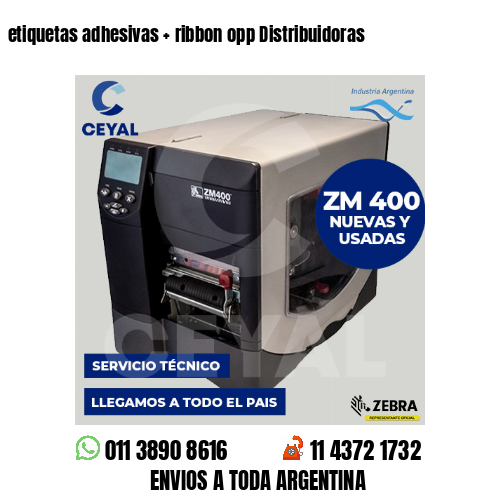 etiquetas adhesivas   ribbon opp Distribuidoras