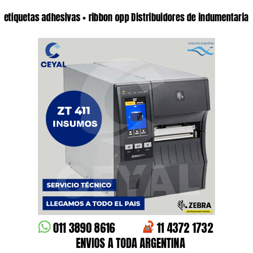 etiquetas adhesivas   ribbon opp Distribuidores de indumentaria