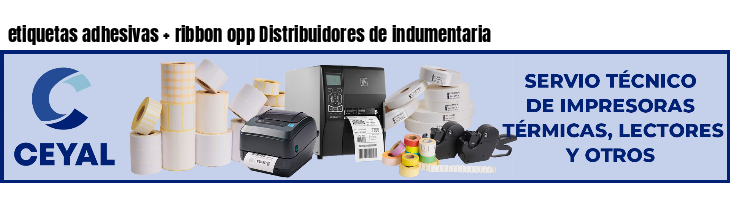 etiquetas adhesivas   ribbon opp Distribuidores de indumentaria
