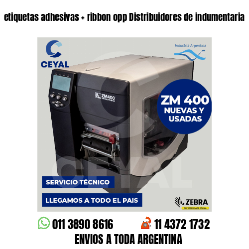 etiquetas adhesivas   ribbon opp Distribuidores de indumentaria