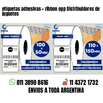 etiquetas adhesivas   ribbon opp Distribuidores de juguetes