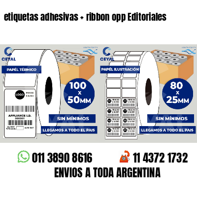 etiquetas adhesivas   ribbon opp Editoriales