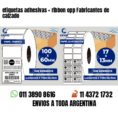 etiquetas adhesivas   ribbon opp Fabricantes de calzado