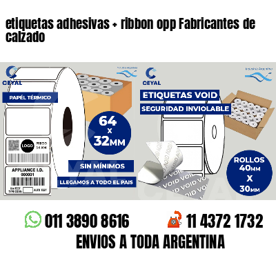 etiquetas adhesivas   ribbon opp Fabricantes de calzado