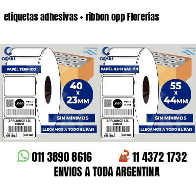 etiquetas adhesivas   ribbon opp Florerías