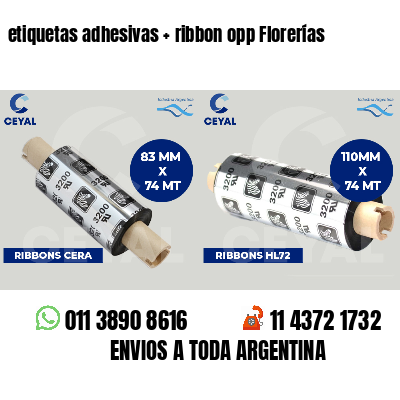etiquetas adhesivas   ribbon opp Florerías