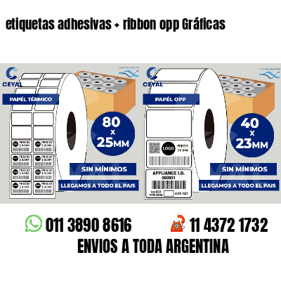 etiquetas adhesivas   ribbon opp Gráficas