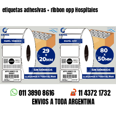etiquetas adhesivas   ribbon opp Hospitales