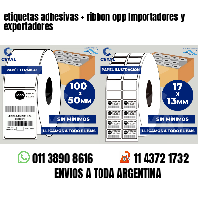 etiquetas adhesivas   ribbon opp Importadores y exportadores