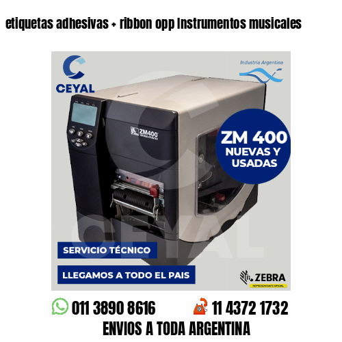 etiquetas adhesivas   ribbon opp Instrumentos musicales
