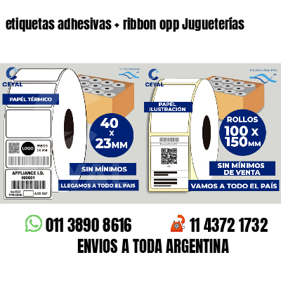 etiquetas adhesivas   ribbon opp Jugueterías