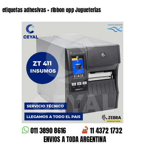 etiquetas adhesivas   ribbon opp Jugueterías