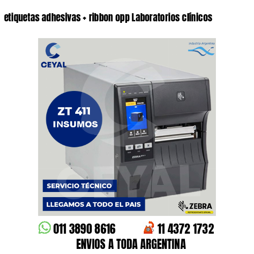 etiquetas adhesivas   ribbon opp Laboratorios clínicos