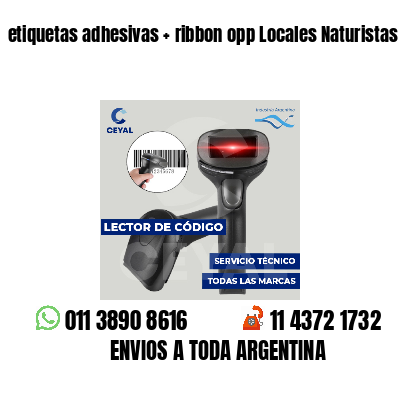 etiquetas adhesivas   ribbon opp Locales Naturistas