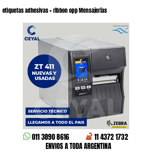 etiquetas adhesivas   ribbon opp Mensajerías